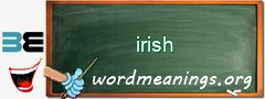 WordMeaning blackboard for irish